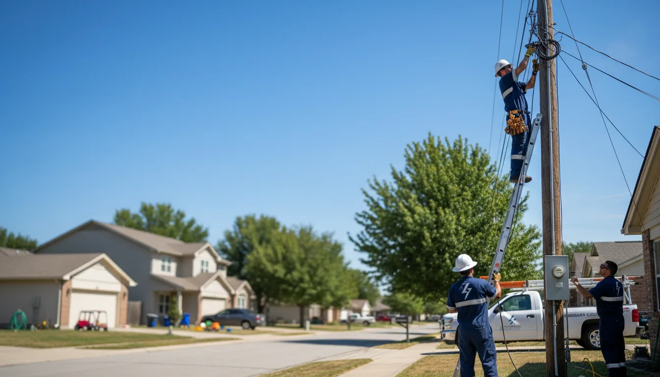 Residential electrician providing installation services in Oxford, GA